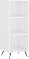 vidaXL - Schappenkast - 34,5x32,5x90 - cm - bewerkt - hout - hoogglans - wit