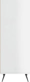 vidaXL - Schappenkast - 34,5x32,5x90 - cm - bewerkt - hout - hoogglans - wit