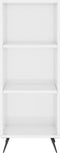 vidaXL - Schappenkast - 34,5x32,5x90 - cm - bewerkt - hout - hoogglans - wit
