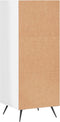 vidaXL - Schappenkast - 34,5x32,5x90 - cm - bewerkt - hout - hoogglans - wit
