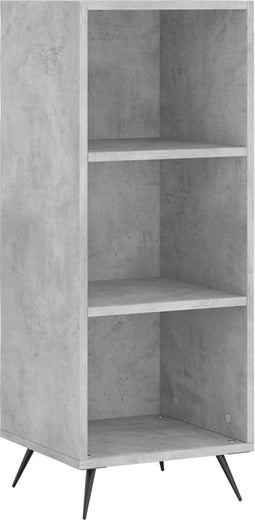 vidaXL - Schappenkast - 34,5x32,5x90 - cm - bewerkt - hout - betongrijs