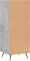 vidaXL - Schappenkast - 34,5x32,5x90 - cm - bewerkt - hout - betongrijs