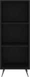 vidaXL - Schappenkast - 34,5x32,5x90 - cm - bewerkt - hout - zwart