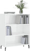 vidaXL - Schappenkast - 69,5x32,5x90 - cm - bewerkt - hout - hoogglans - wit