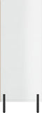vidaXL - Schappenkast - 69,5x32,5x90 - cm - bewerkt - hout - hoogglans - wit