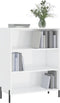 vidaXL - Schappenkast - 69,5x32,5x90 - cm - bewerkt - hout - hoogglans - wit