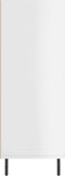 vidaXL - Schappenkast - 69,5x32,5x90 - cm - bewerkt - hout - hoogglans - wit