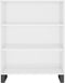 vidaXL - Schappenkast - 69,5x32,5x90 - cm - bewerkt - hout - hoogglans - wit