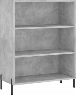 vidaXL - Schappenkast - 69,5x32,5x90 - cm - bewerkt - hout - betongrijs