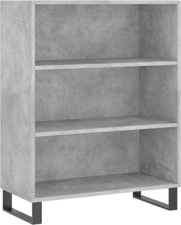 vidaXL - Schappenkast - 69,5x32,5x90 - cm - bewerkt - hout - betongrijs
