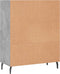vidaXL - Schappenkast - 69,5x32,5x90 - cm - bewerkt - hout - betongrijs