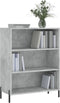 vidaXL - Schappenkast - 69,5x32,5x90 - cm - bewerkt - hout - betongrijs