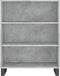 vidaXL - Schappenkast - 69,5x32,5x90 - cm - bewerkt - hout - betongrijs