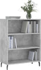 vidaXL - Schappenkast - 69,5x32,5x90 - cm - bewerkt - hout - betongrijs