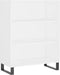 vidaXL - Schappenkast - 69,5x32,5x90 - cm - bewerkt - hout - wit