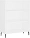 vidaXL - Schappenkast - 69,5x32,5x90 - cm - bewerkt - hout - wit