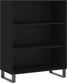 vidaXL - Schappenkast - 69,5x32,5x90 - cm - bewerkt - hout - zwart