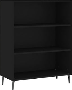 vidaXL - Schappenkast - 69,5x32,5x90 - cm - bewerkt - hout - zwart