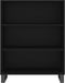 vidaXL - Schappenkast - 69,5x32,5x90 - cm - bewerkt - hout - zwart