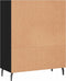 vidaXL - Schappenkast - 69,5x32,5x90 - cm - bewerkt - hout - zwart
