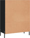 vidaXL - Schappenkast - 69,5x32,5x90 - cm - bewerkt - hout - zwart