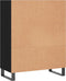 vidaXL - Schappenkast - 69,5x32,5x90 - cm - bewerkt - hout - zwart