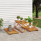 vidaXL - Schappenkast - inklapbaar - 3-laags - 70x31x63 - cm - acaciahout - bruin