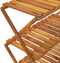 vidaXL - Schappenkast - inklapbaar - 3-laags - 70x31x63 - cm - acaciahout - bruin