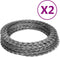 vidaXL - Scheermesprikkeldraadt - concertina - gegalvaniseerd - staal - 150 - m