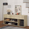 vidaXL - Schoenbank - 105x30x45 - cm - bewerkt - hout - sonoma - eikenkleurig