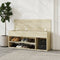 vidaXL - Schoenbank - 105x30x45 - cm - bewerkt - hout - sonoma - eikenkleurig