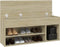 vidaXL - Schoenbank - 105x30x45 - cm - bewerkt - hout - sonoma - eikenkleurig
