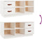 vidaXL - Schoenenbank - 100x34x45 - cm - massief - grenenhout - wit