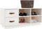 vidaXL - Schoenenbank - 100x34x45 - cm - massief - grenenhout - wit