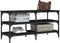 vidaXL - Schoenenbank - 100x38,5x49 - cm - bewerkt - hout - zwart
