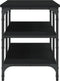 vidaXL - Schoenenbank - 100x38,5x49 - cm - bewerkt - hout - zwart