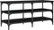 vidaXL - Schoenenbank - 100x38,5x49 - cm - bewerkt - hout - zwart