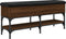 vidaXL - Schoenenbank - 102x32x45 - cm - bewerkt - hout - bruin - eikenkleur