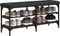 vidaXL - Schoenenbank - 102x32x47 - cm - bewerkt - hout - bruin - eikenkleur