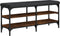 vidaXL - Schoenenbank - 102x32x47 - cm - bewerkt - hout - gerookt - eikenkleurig