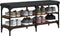 vidaXL - Schoenenbank - 102x32x47 - cm - bewerkt - hout - gerookt - eikenkleurig