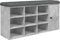 vidaXL - Schoenenbank - 102x32x50 - cm - bewerkt - hout - betongrijs