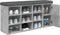 vidaXL - Schoenenbank - 102x32x50 - cm - bewerkt - hout - betongrijs