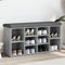 vidaXL - Schoenenbank - 102x32x50 - cm - bewerkt - hout - betongrijs