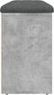 vidaXL - Schoenenbank - 102x32x50 - cm - bewerkt - hout - betongrijs