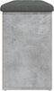 vidaXL - Schoenenbank - 102x32x50 - cm - bewerkt - hout - betongrijs