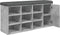 vidaXL - Schoenenbank - 102x32x50 - cm - bewerkt - hout - betongrijs