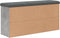 vidaXL - Schoenenbank - 102x32x50 - cm - bewerkt - hout - betongrijs