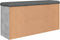 vidaXL - Schoenenbank - 102x32x50 - cm - bewerkt - hout - betongrijs