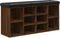 vidaXL - Schoenenbank - 102x32x50 - cm - bewerkt - hout - bruin - eikenkleur